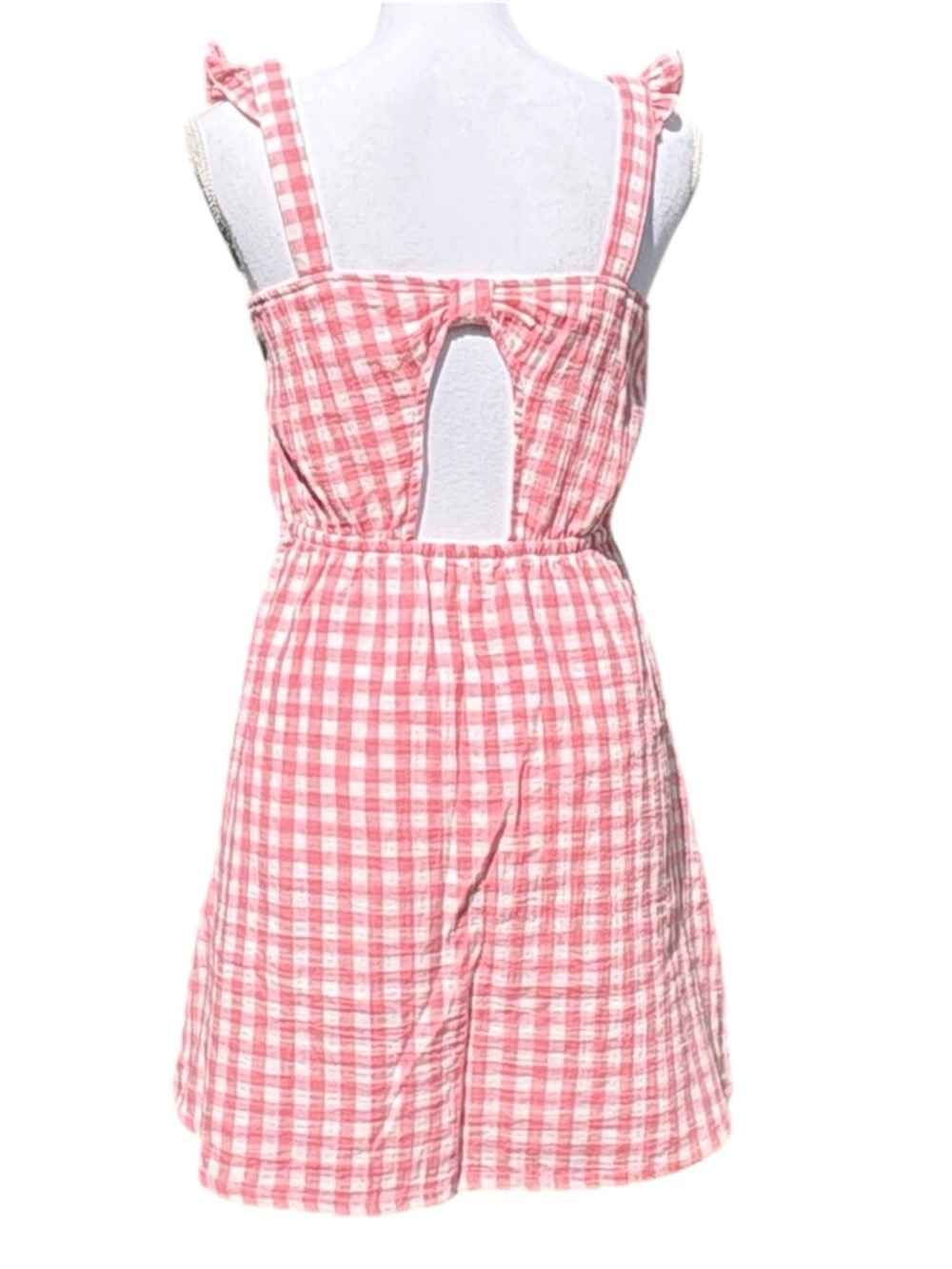Gap Kids Girl's Cotton Pink & White‎ Gingham Sundress Size XL (14/16) NWOT - Picture 4 of 16